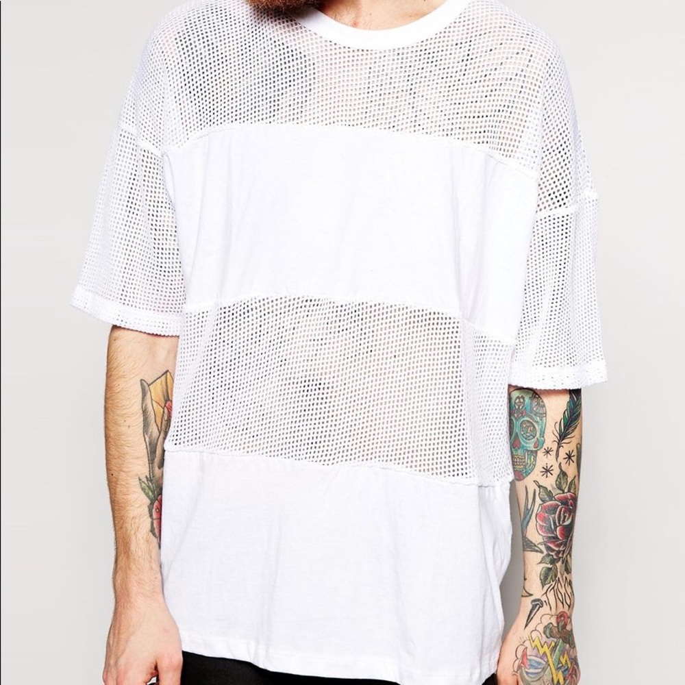 UNISEX WAFFLE MESH COMBO SHIRT by AMERICAN APPAREL